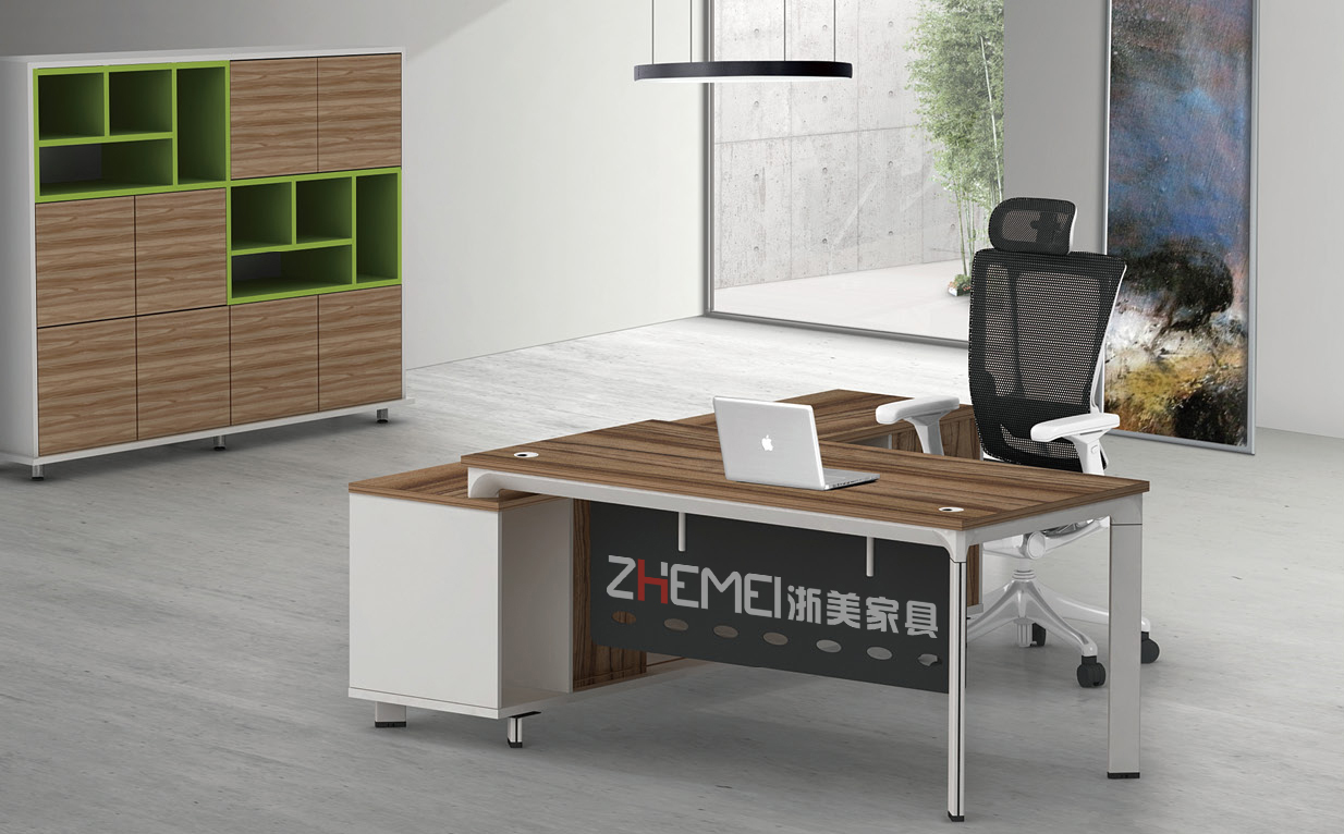 办公室大班台、浙美经理电脑桌、南京办公家具、时尚办公桌产品展示图