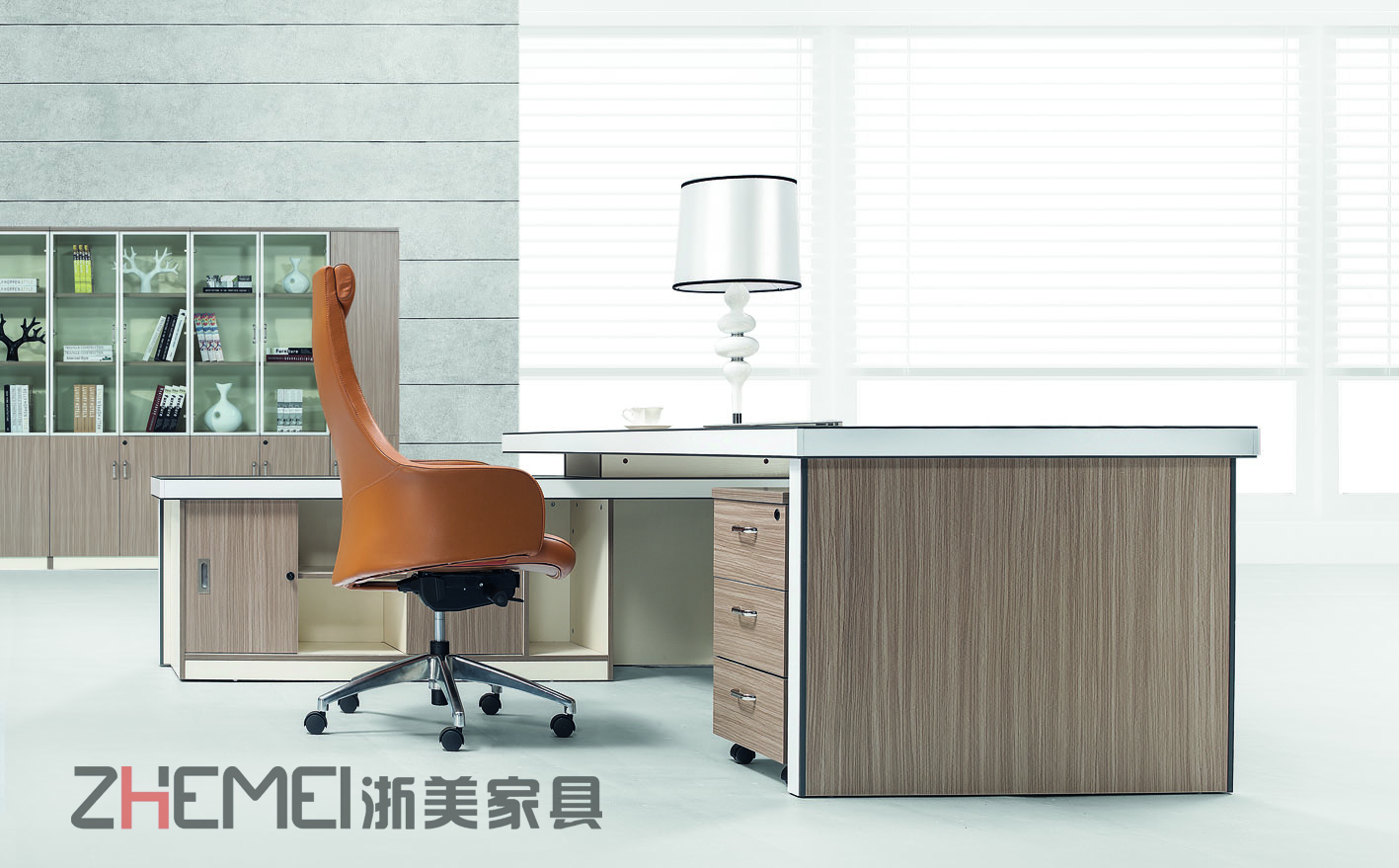 办公大班桌、 南京家具经理电脑桌、南京办公家具、办公桌产品展示图侧面