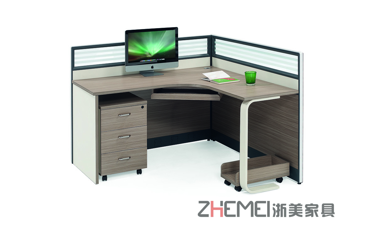 时尚自由 浙美办公室屏风员工电脑桌、职员办公桌