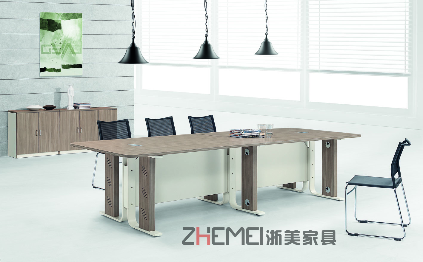 洽谈桌、会议桌、浙美洽谈桌、南京办公家具会议桌款式二展示图