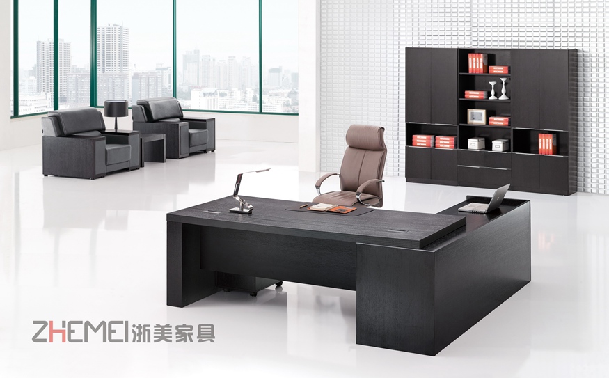 大班台、经理主管电脑桌、办公家具、浙美办公产品AO-D0624正面展示图