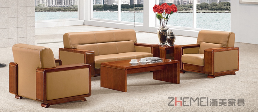 时尚沙发、办公区会客沙发、办公家具、浙美沙发系列产品WS-266侧面展示图